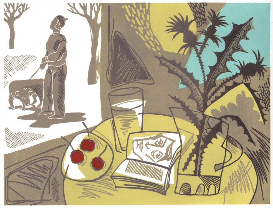 OCTOBER linocut