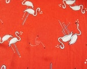 Deadstock Vintage Flamingo Fabric 1 yard