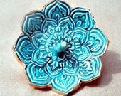 Malachite Green Lotus Ring Holder Bowl