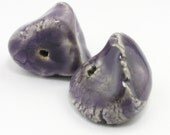 Vanilla Grape Porcelain Ceramic Nugget Beads