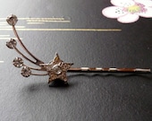 shooting star bobbypin - vintage rhinestone