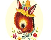 Vintage Baby Donkey Cross Stitch Pattern PDF