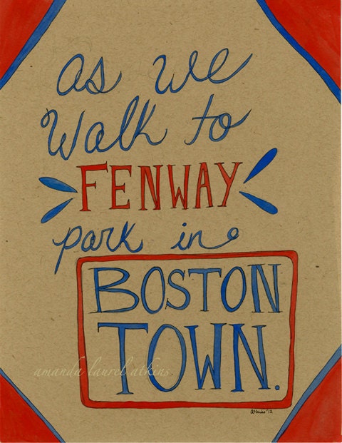 One Fund Boston fundraiser - 2 Boston Fenway Park prints