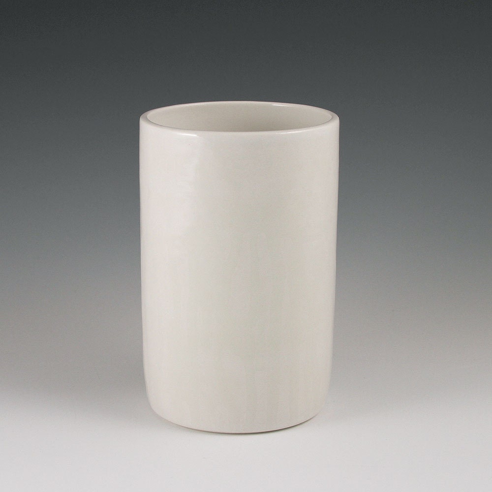 Cylinder Vase in White Ice No. 7