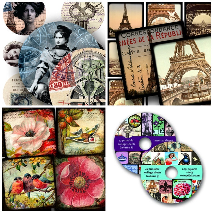 Any Two Piddix Digital Collage Sheet CDs -- Your Pick -- for just 34.95