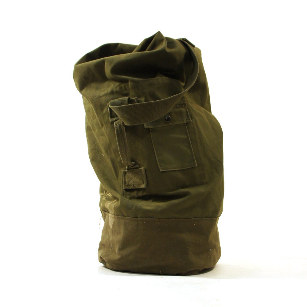 HUGE United States Army Canvas Field or Duffel Bag