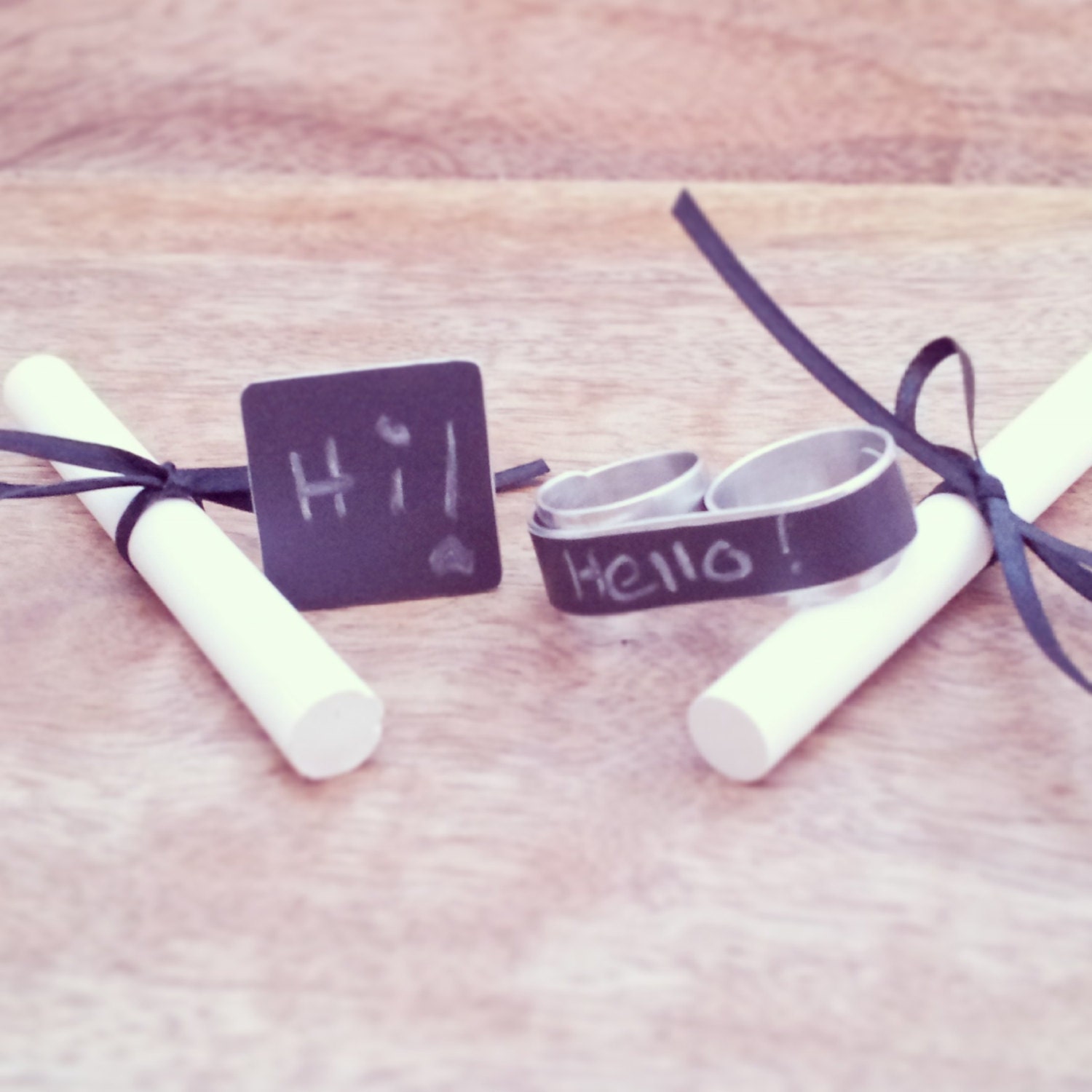 Chalkboard Jewelry - Square Chalkboard Ring
