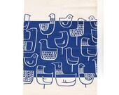 Tea towel - Eep in Royal Blue