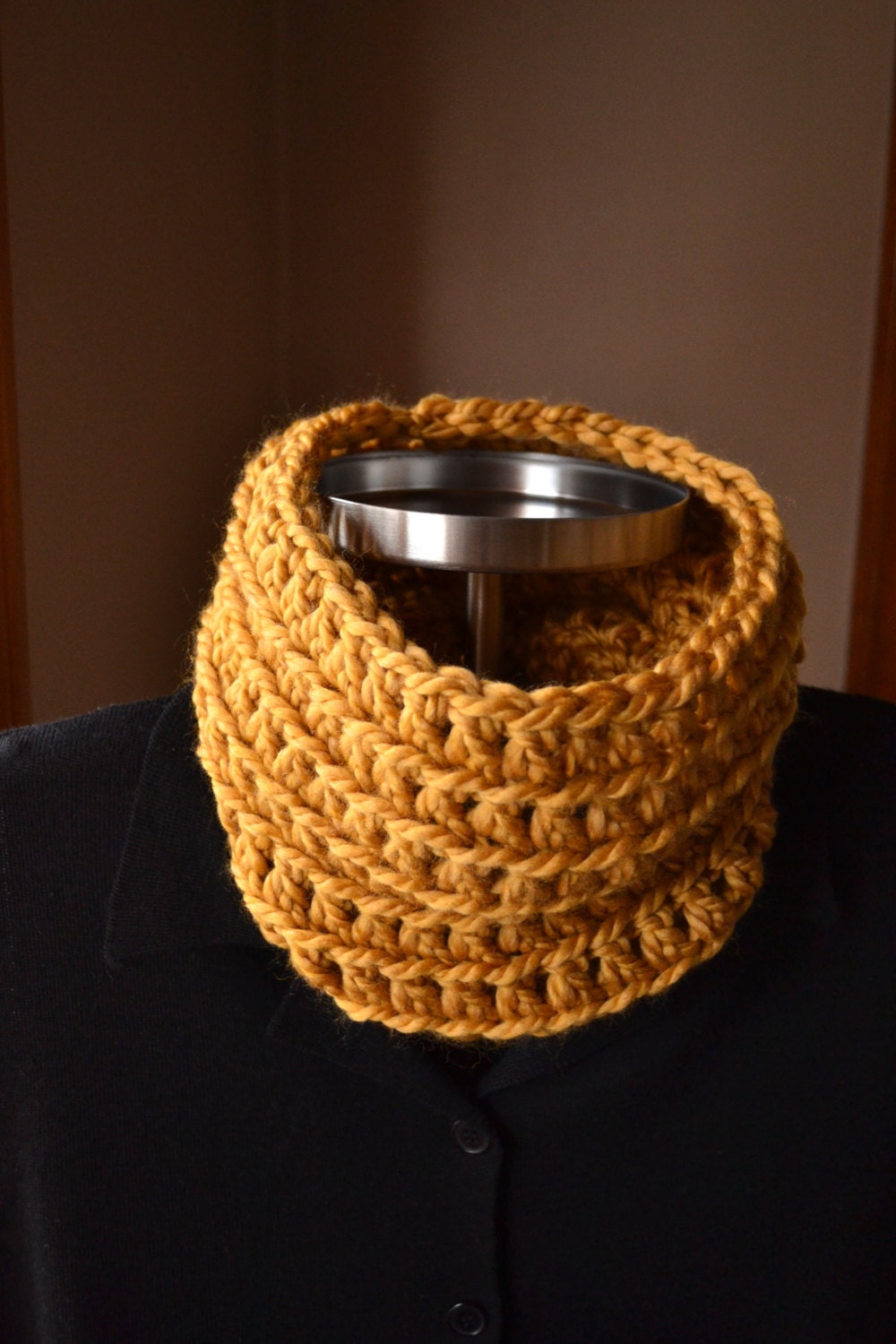 Golden Mustard Yellow Cowl Scarf Winter Accessories SALE