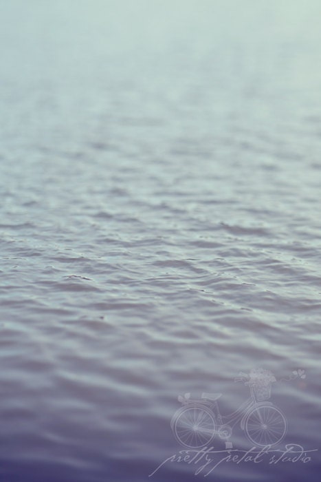 Abstract Fine Art Photograph, Serene Lake, Ombre Bluish Grey, Swim, Water Ripples, Lake Living, Tranquil, Inviting, Summertime, 8x12 Print