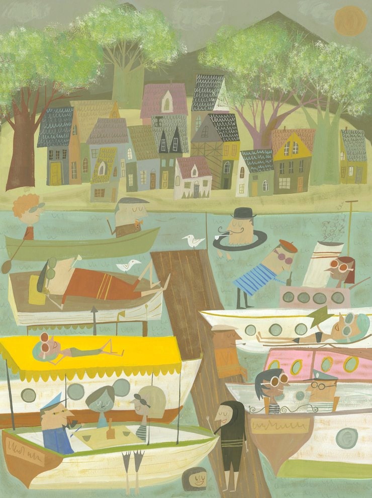 Summer Vacation.  Limited edition 20x24" print by Matte Stephens.