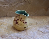 RESERVED - Sun Yellow and Celadon Blue Handmade Stoneware Ceramic Pottery Egg Separator - Branch