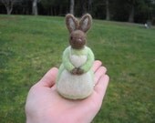 Needle Feletd Bunny Lady Miss Clover