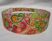 Reversible Fabric Headband Paisley Multicolor  revesible hairband women hair band, girl headband