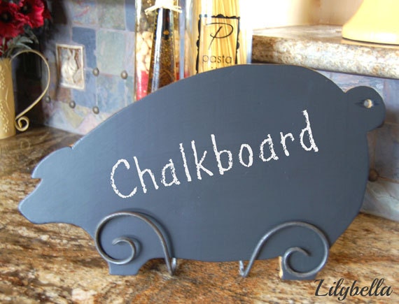 Chalkboard Pig - Wooden - Sign