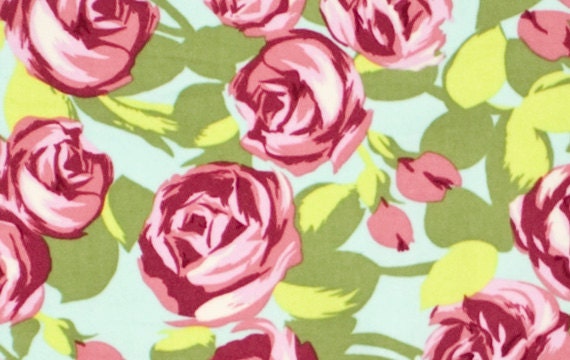 Amy Butler Love Flannel Collection Tumble Rose Pink Cotton Fabric by the yard from Shereesalchemy