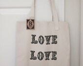 LOVE Tote Bag - black or gold
