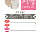 Snuggle Appointment greeting card