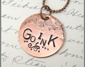 GOINK Hand Stamped Copper Necklace
