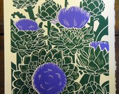 Artichoke Field, limited edition three color screenprint