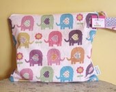 Wet Bag wetbag Diaper Bag - elephant ICKY Bag by PETUNIAS - swim cloth diaper accessories zipper shower gift newborn baby child kids summer
