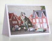 033 - unexpected visitor - greeting card