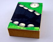 Green Monster, Original Art Block by Aaron Butcher - Aaronbutcher