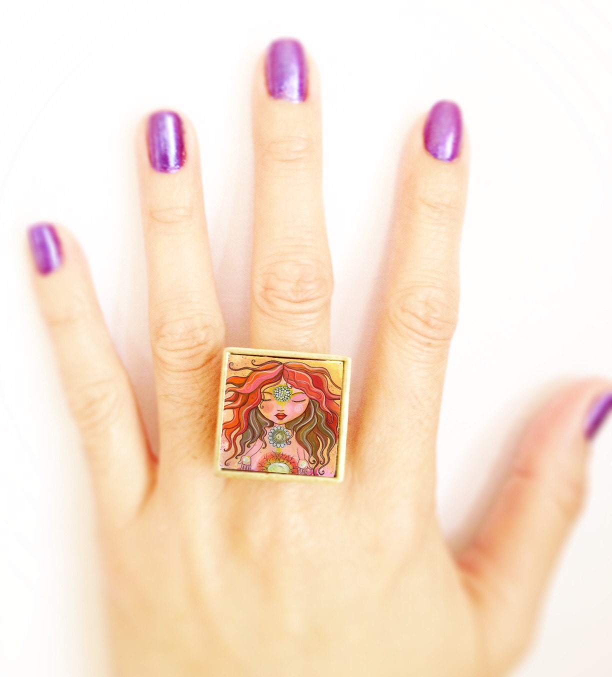 standing in the light, adjustable antique bronze ring