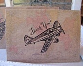 Vintage Travel Thank You Notes set of five