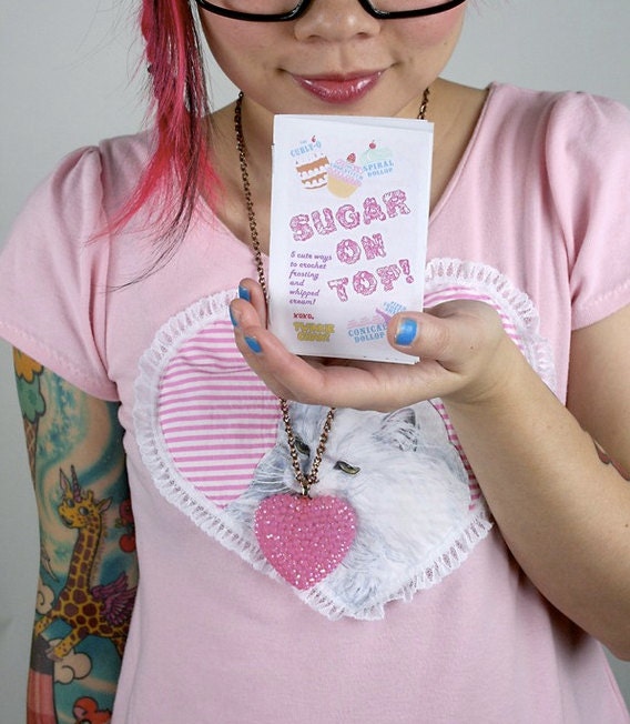 PATTERN pdf - Sugar On Top mini book - 5 little patterns - layout FOR ASSEMBLY