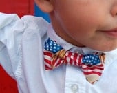 Wonderful Patriotic American Flag Bow Tie - bowtie for infant, toddler, child, preteen