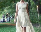 Dandelion Eco Wedding Dress with Screenprinted Detailing