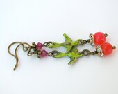 New - Tre Chic Swallow Dangle Earrings -  Hand Distressed