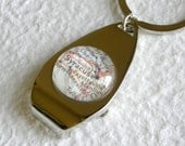 Map Bottle Opener Key Ring Keychain - Syracuse, New York Great graduation gift