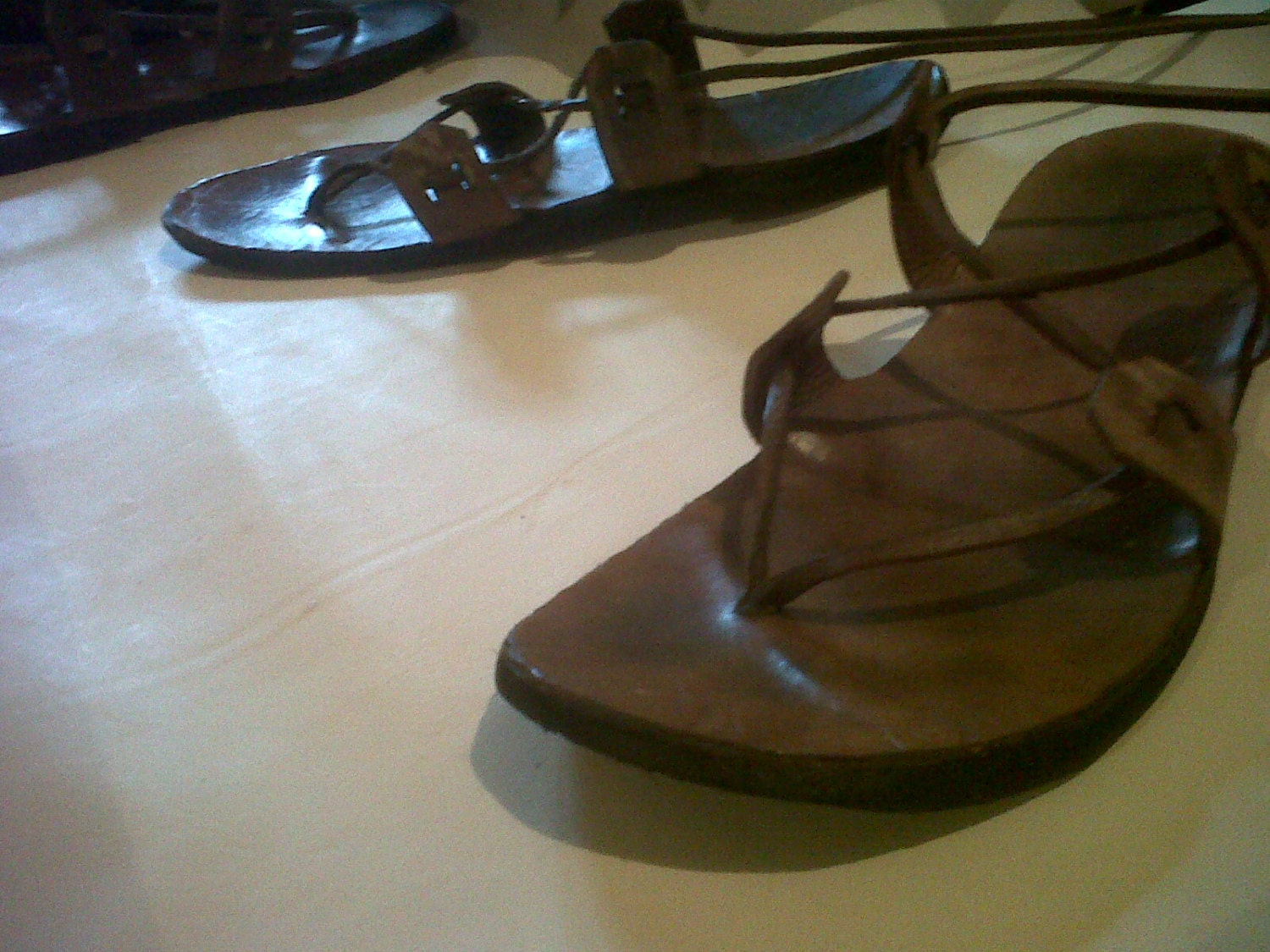 Handmade Leather Sandals - Natural Transport - leather lace sandals - custom made