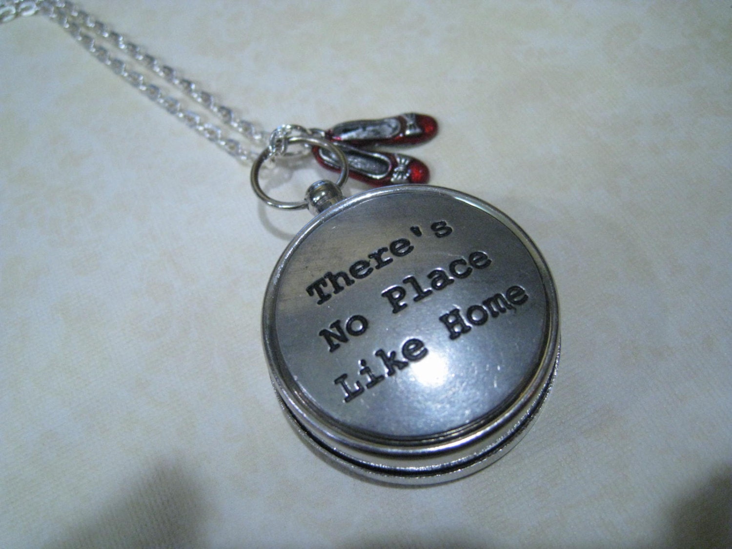 Compass Necklace There's No Place Like Home Wizard of Oz
