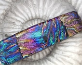 Dichroic Glass Barrette - Hair Barrette - French Barrette - Fused Glass Barrette -  05033b100b