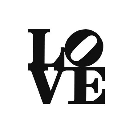 Love Park statue theme rubber stamp