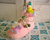 Vintage Baby Shoe Easter Spring Decoration