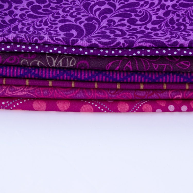 7 Red-Violet - Surly Square Bundle - Quilting Fabric