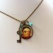 Frida Kahlo handmade original charm necklace with pendant painting by tascha
