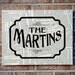 Custom Family Name Canvas Art - Personalized Gift, Wedding Gifts, Family Name Sign - Custom Typography