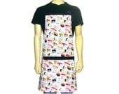 Sushi Chef Apron , Full Adjustable Menu print with Pocket , Japanese Kitchen Decor