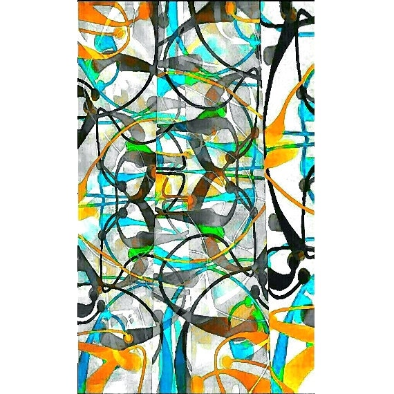 Watercolor Painting Printable Abstract 8.5x11 Art Print: Sam