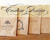 CUSTOM DESIGN Wedding Favor Bags - Add your Names and/or Design - Design Fee