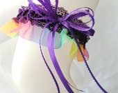 Rainbow Pride Garter-Purple Lace -Gay Pride Garter