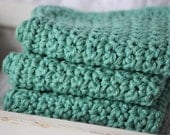 3 duck egg blue  seaspray  cotton dishcloths perfect for summer