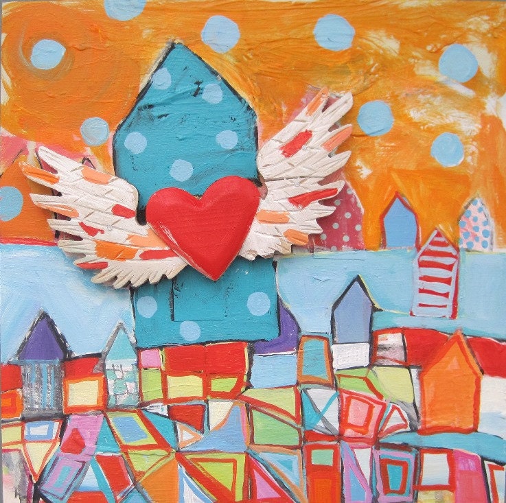 Flying House......original painting by Michelle Daisley Moffitt