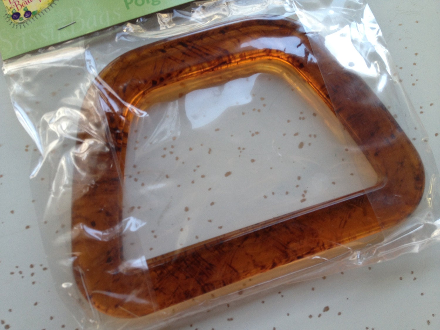 Acrylic Purse Handle - Marbled plastic