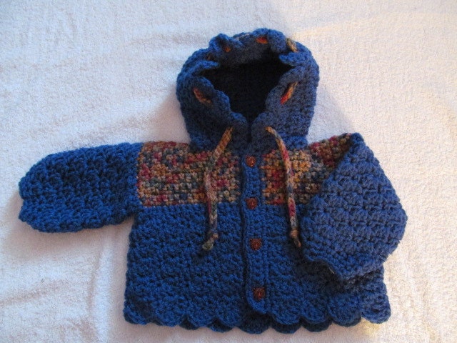 6 to 12 month Hooded Baby Boy Sweater